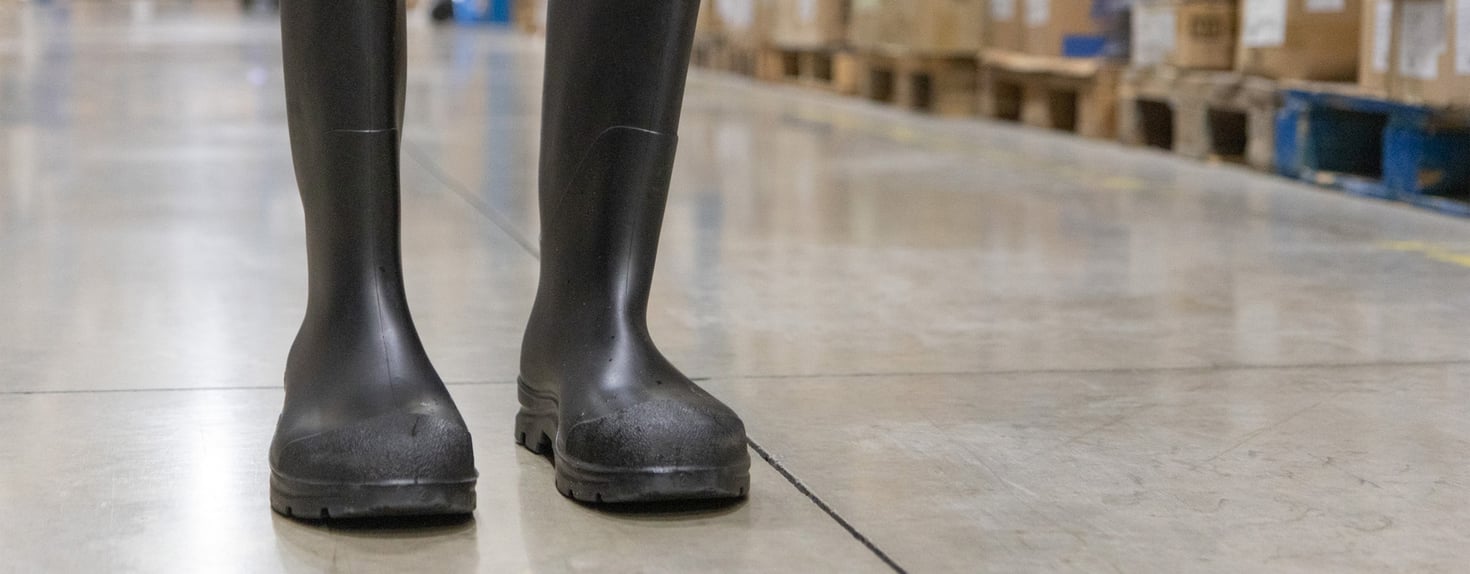 Black Rubber Boots in a Facility